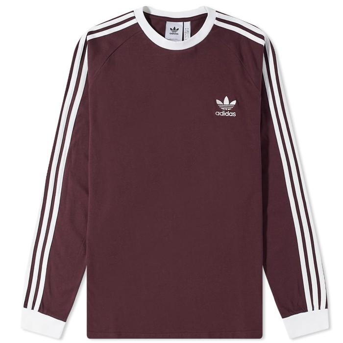 Adidas Long Sleeve 3 Stripe Tee