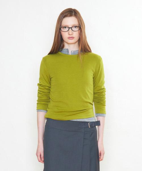 Lc WOOL JERSEY WARM T-SHIRT_OLIVE_LC254TS06OL