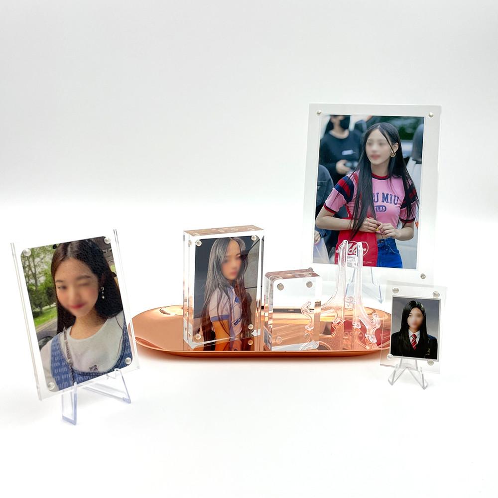 아크릴 투명액자 포토카드 포카 자석 납골당꾸미기 액자 탁상액자
