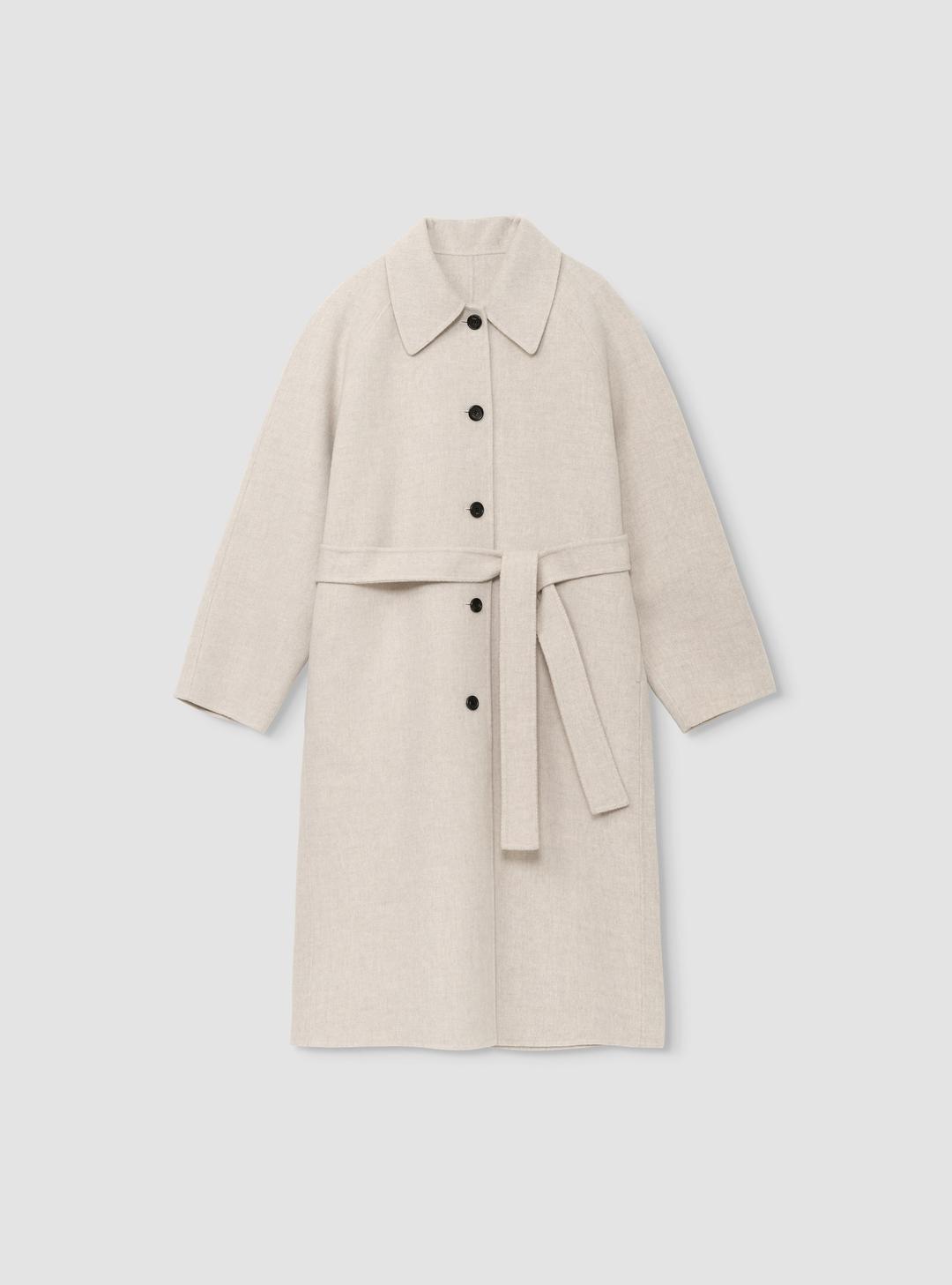 big collar handmade coat oatmeal