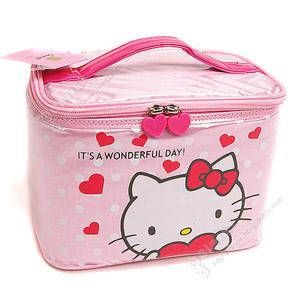 헬로키티 메이크업박스 화장품가방 화장품수납가방 화장가방 화장품파우치 메이크업파우치(하트핑크kr)