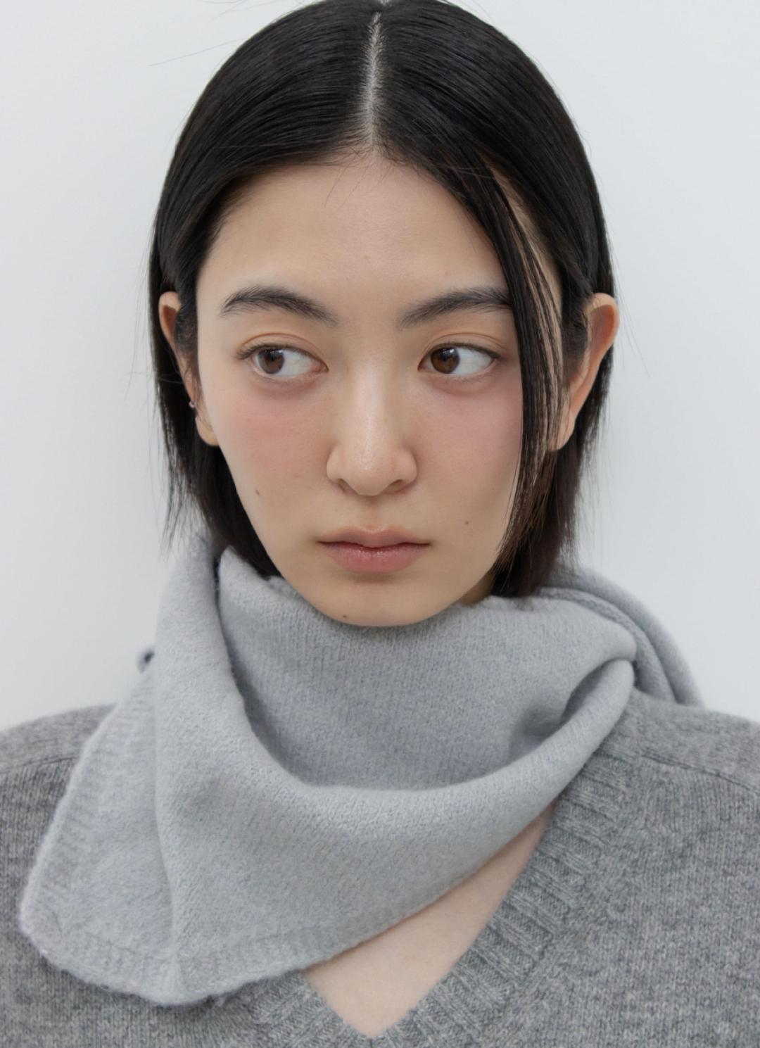 25FW KNIT SCARF / GREY