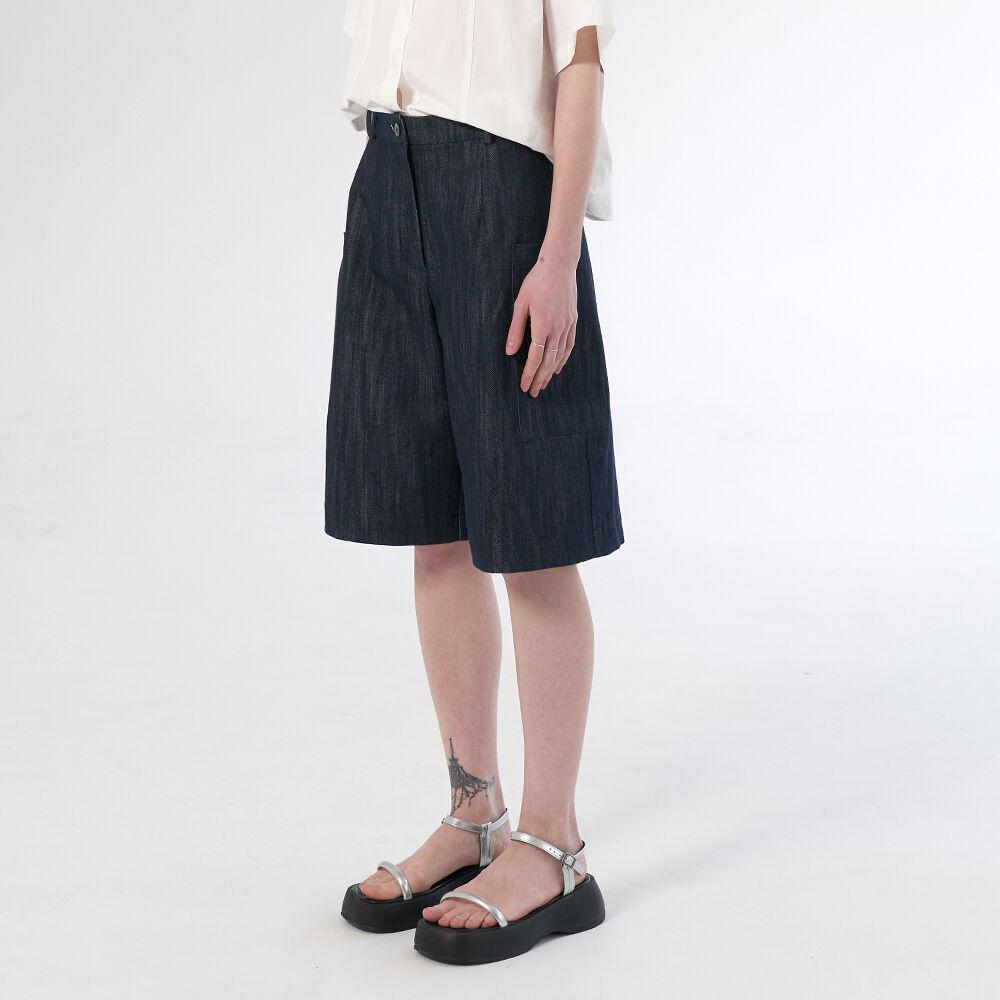 Half Big Pocket Pants Blue
