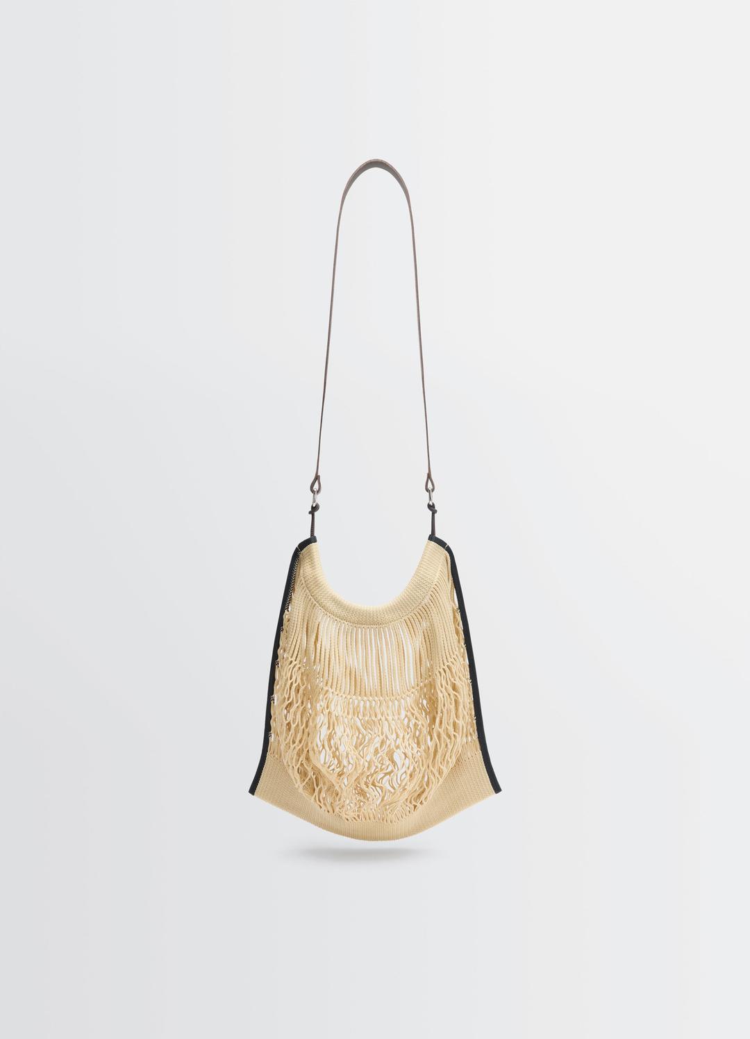 LARGE CROSSBODY FILT NET SHOPPING BAG - OS