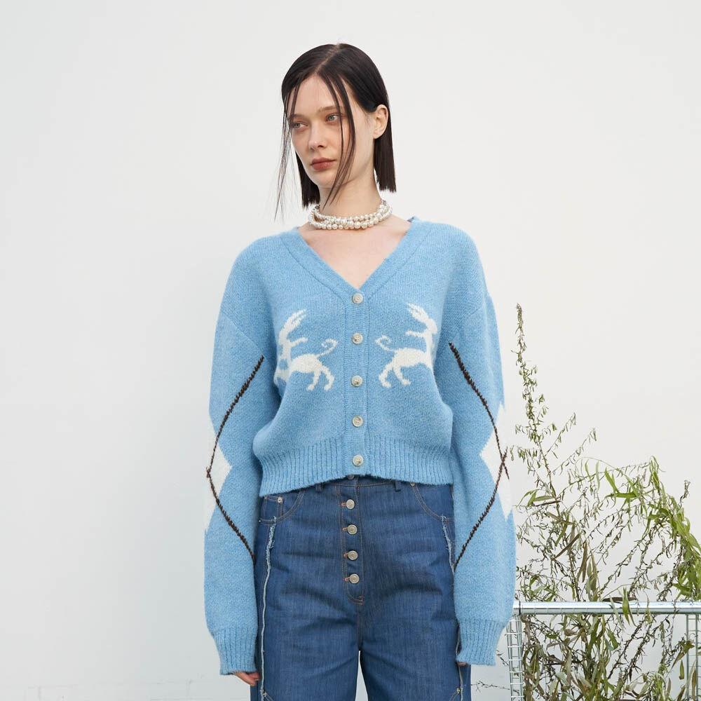 [아이유착용/12.11예약배송] 스카이 래빗 알파카 가디건