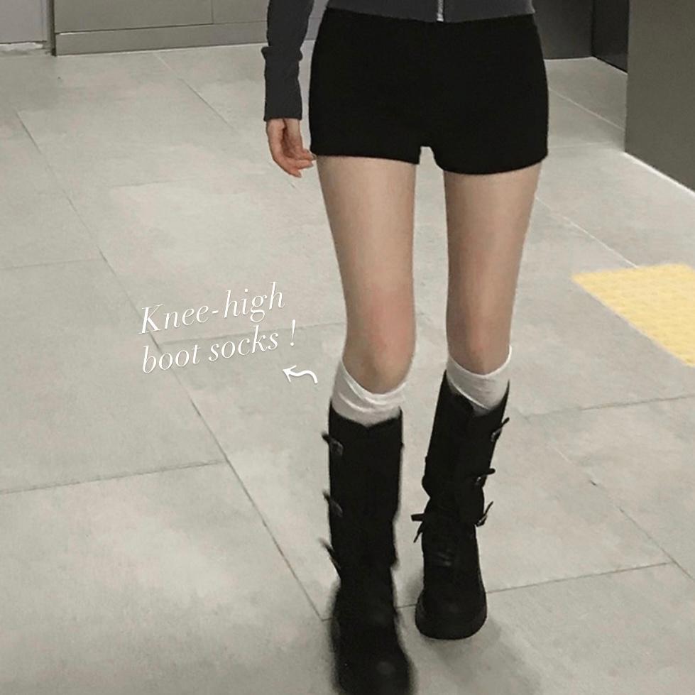 [문의폭주] 부츠 안에 저거 뭐예요? 니삭스 레이어드 양말 - acc