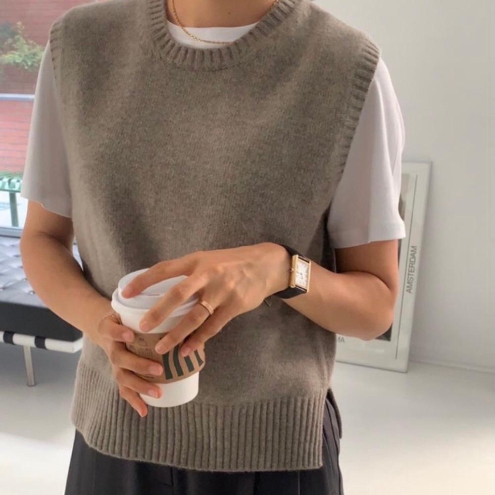 [SALE] 모이블레 글램 니트 베스트 (4color) 우드, 그레이 당일