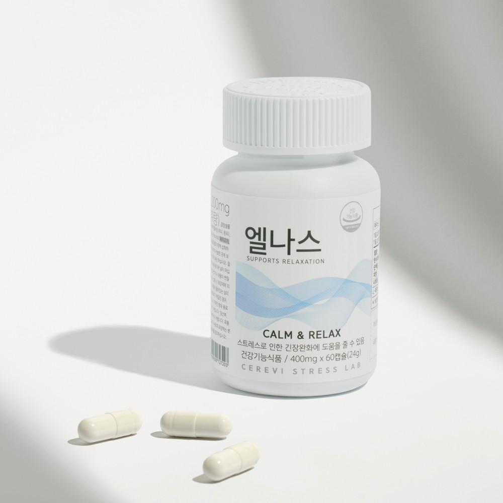엘나스 식약처 기능성 인정 스트레스 긴장완화 건강기능식품 테아닌 L테아닌 [원산지:미국]