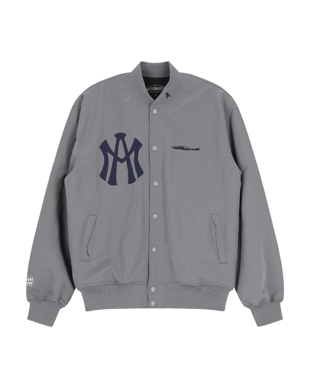 ATM LOGO VARSITY JACKET (GREY)