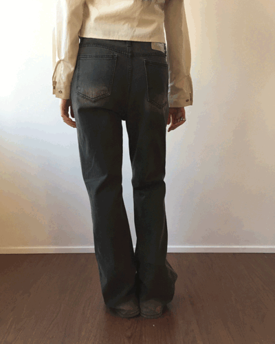 [MD추천]브라운 브러쉬 포인트 부츠컷 pt