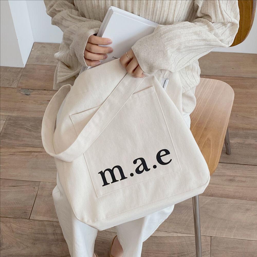 m.a.e logo bag 로고 숄더 토트백