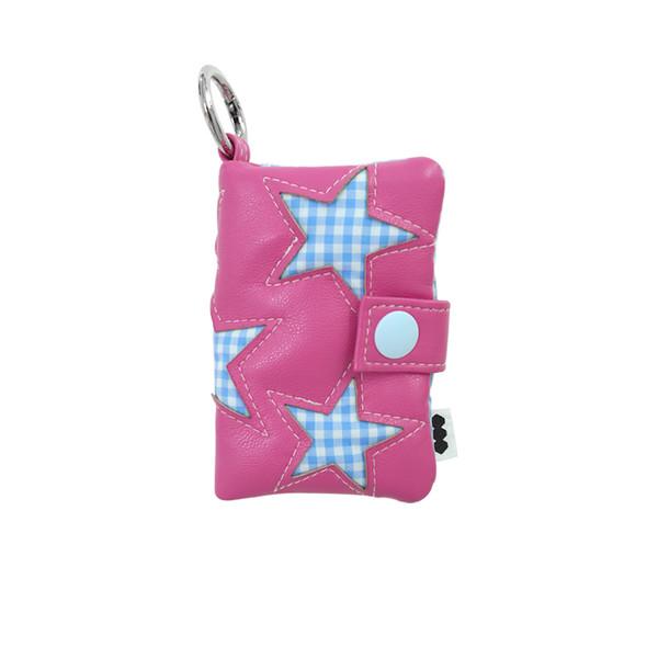 Lucky Card Book (gingham stars/pink)