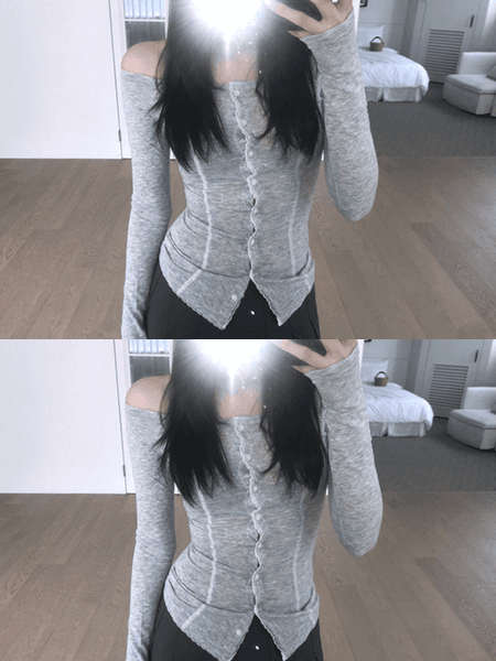 LACE OFF SHOULDER CARDIGAN (3color)
