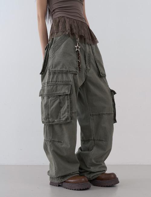 로웨어 vintage solid matt cargo pants