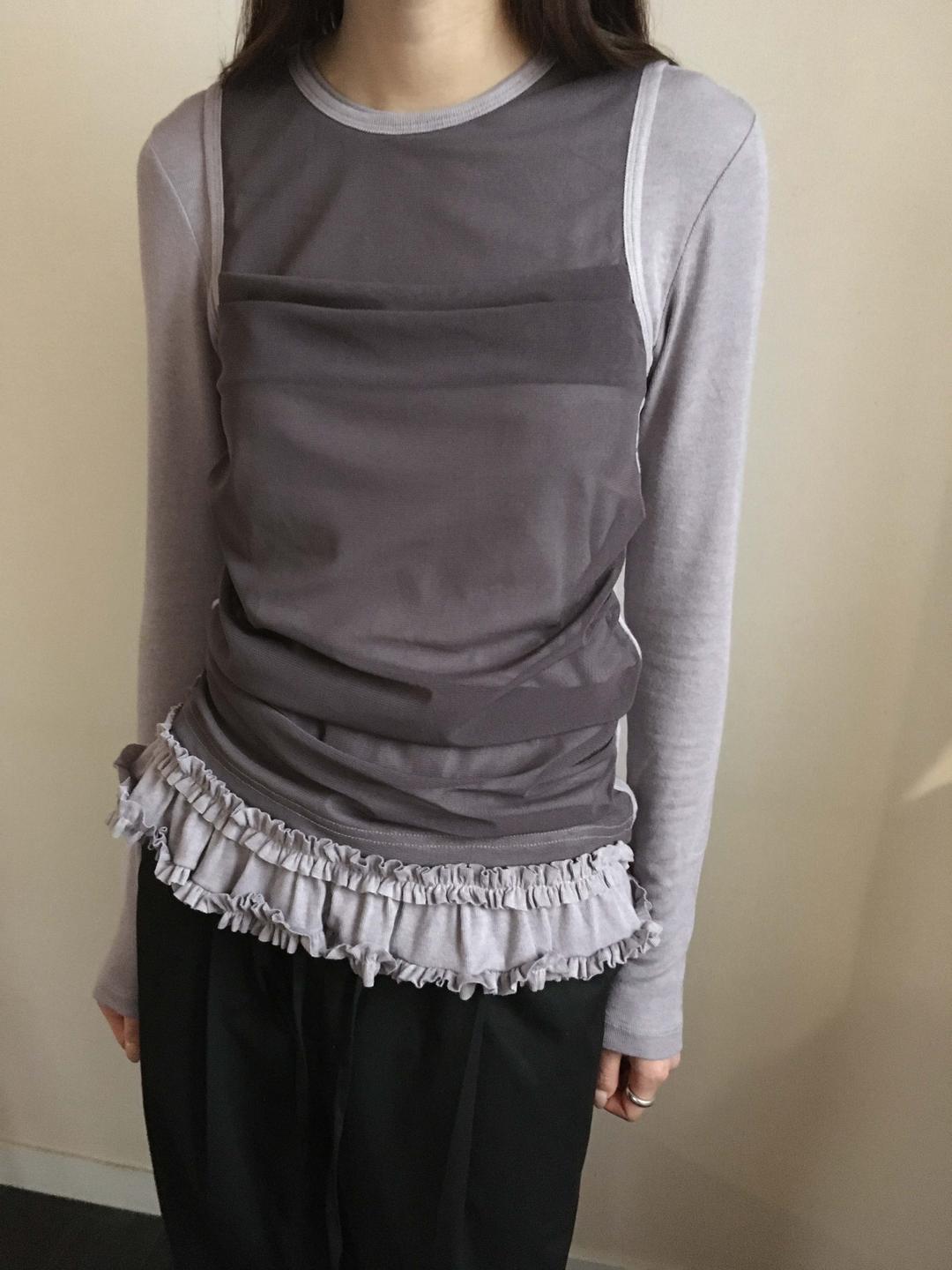 MESH WOOL SLEEVELESS _LIGHT PURPLE