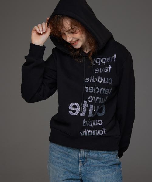 어썸스튜디오(AWESOME STUDIO)  레터링 슬림 후드 스웻셔츠 블랙 - 사이즈 & 후기 | 무신사