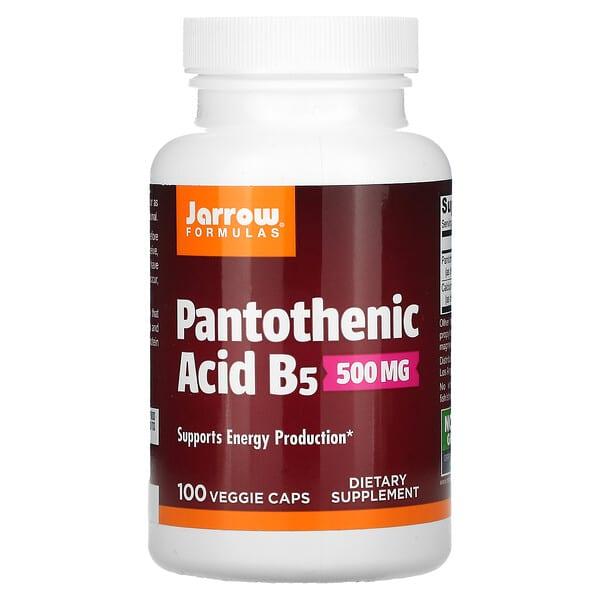 자로우 포뮬라, 판토테산 B5, 500mg, 베지 캡슐 100정
