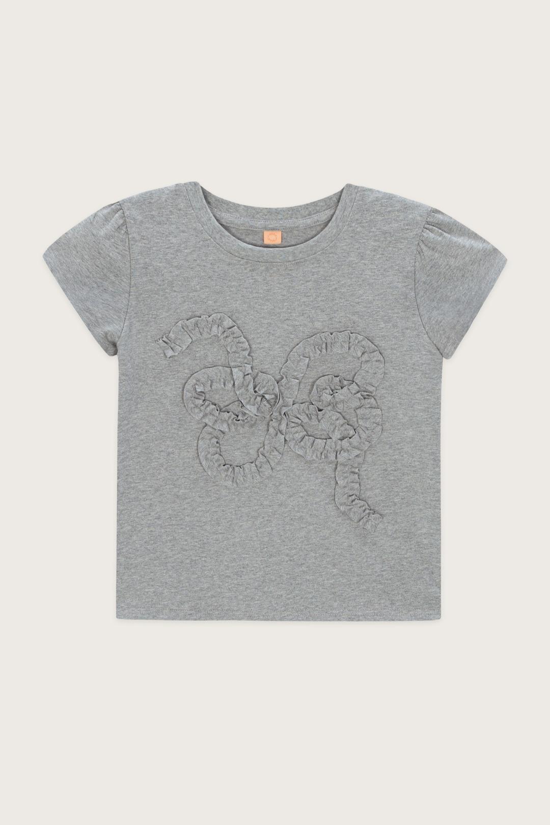 Butterfly Frill T-Shirts (Melange Grey)