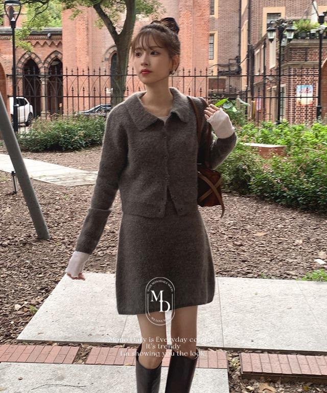 [오늘출발🚚] [#.New Arrival]  팬시 앙고라 스커트  (Angora 10% 허리밴딩)