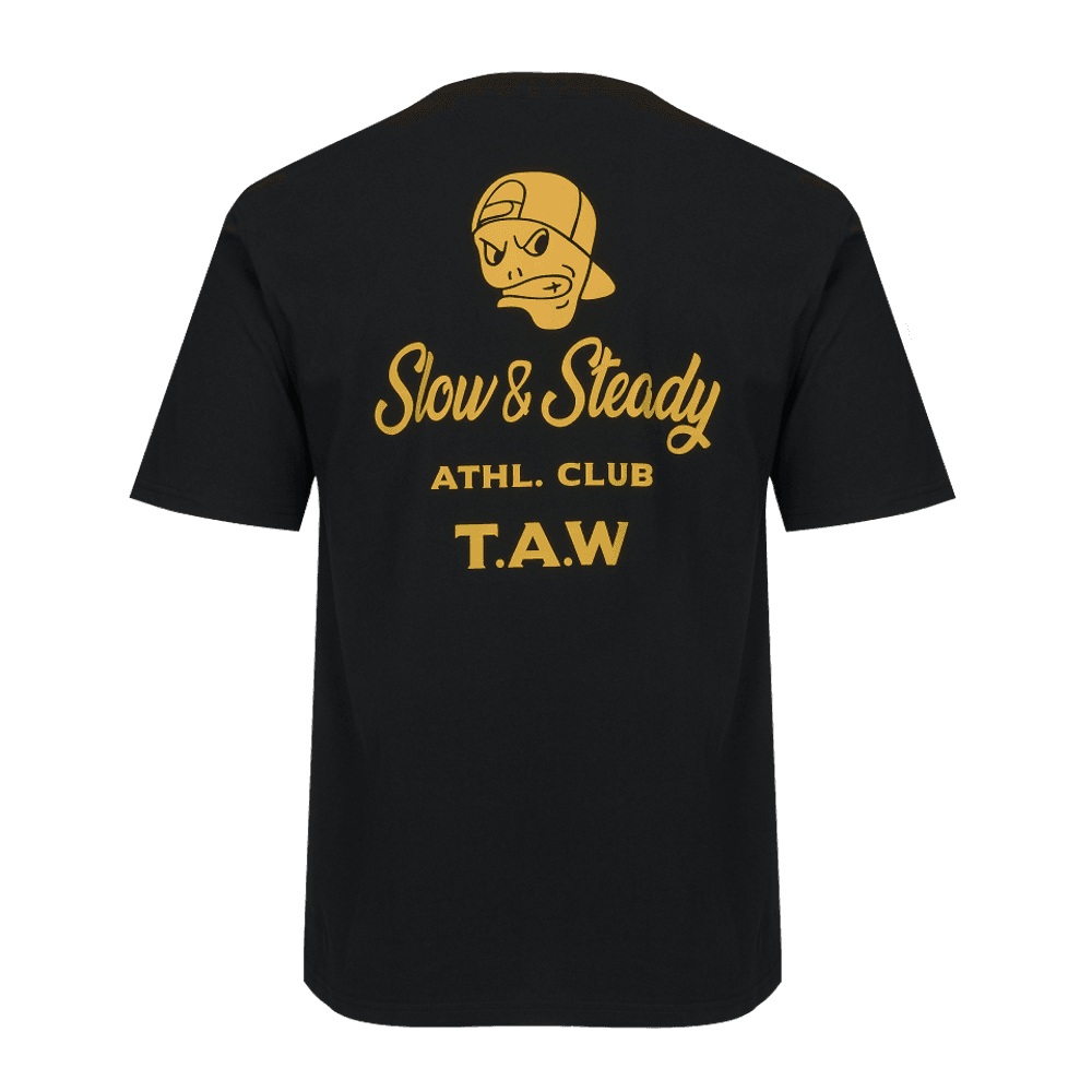 캐릭터 후면 그래픽 오버핏 반팔티(블랙)