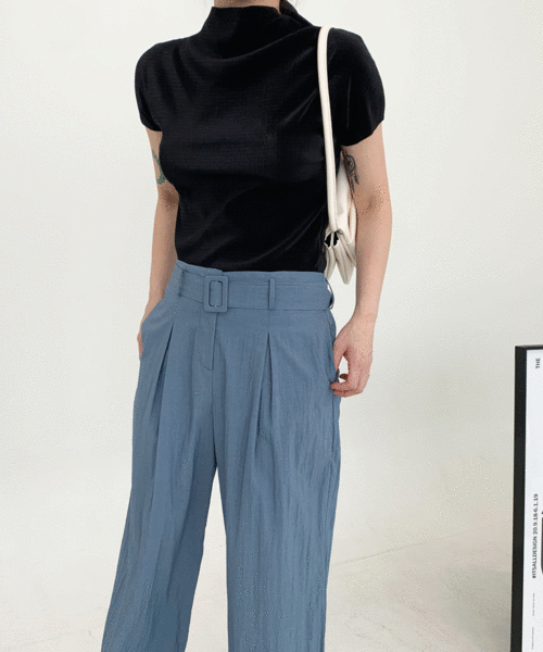 [단독진행/컬러추가] 주문폭주!!! 이세이 플리츠 반팔 티셔츠 (4colors) 10대 20대 대학생 패션 데일리 꾸안꾸 하이웨스트 크롭 청바지 슬랙스 코디 여자 유니크룩 주름티