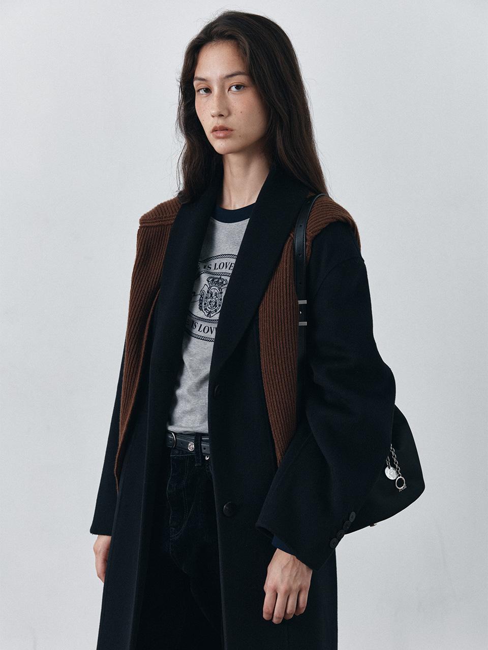 WOOL BLENDED SHAWL MUFFLER [6COLORS]