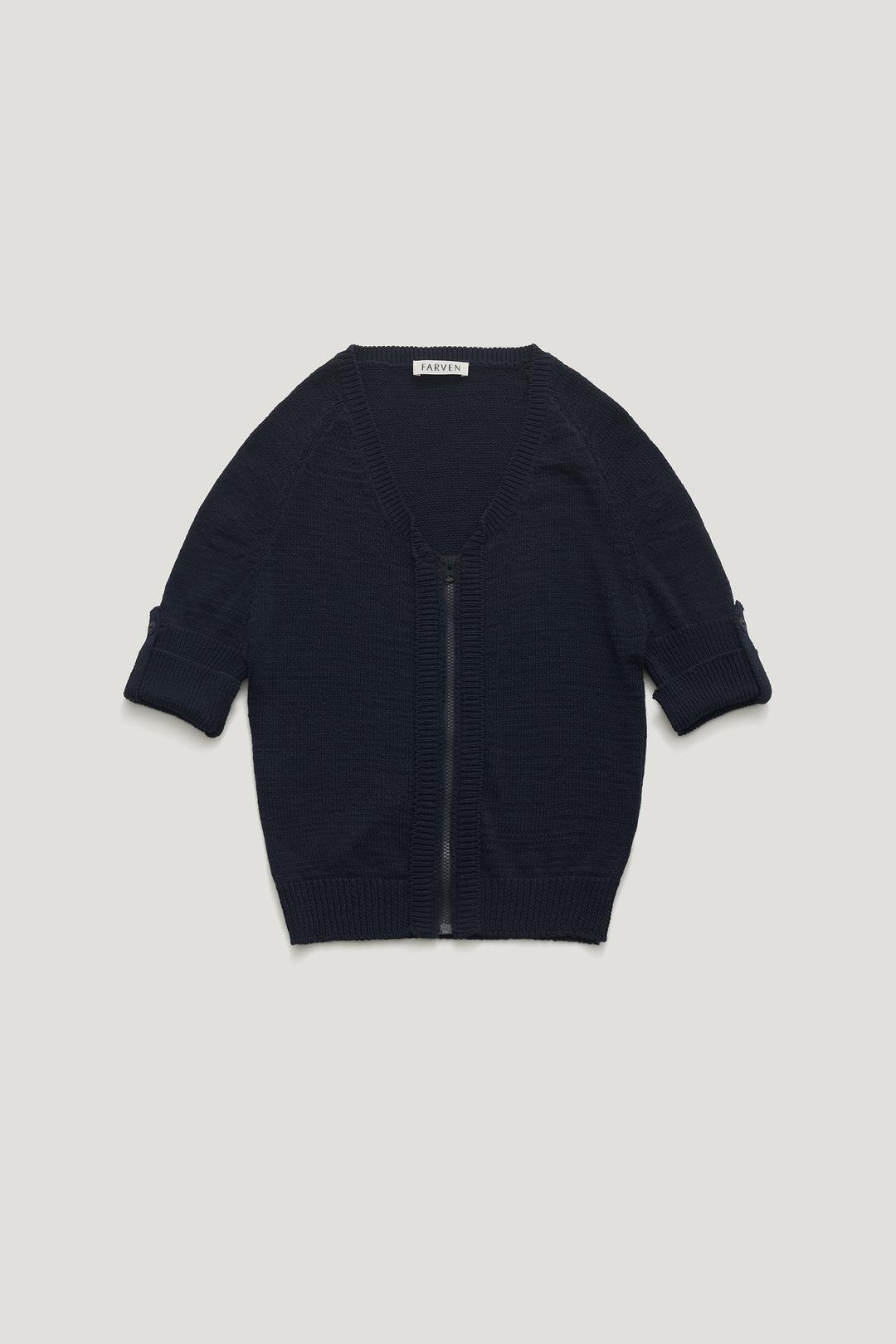 SOPHIE ZIP-UP CARDIGAN_NAVY / ₩148,000