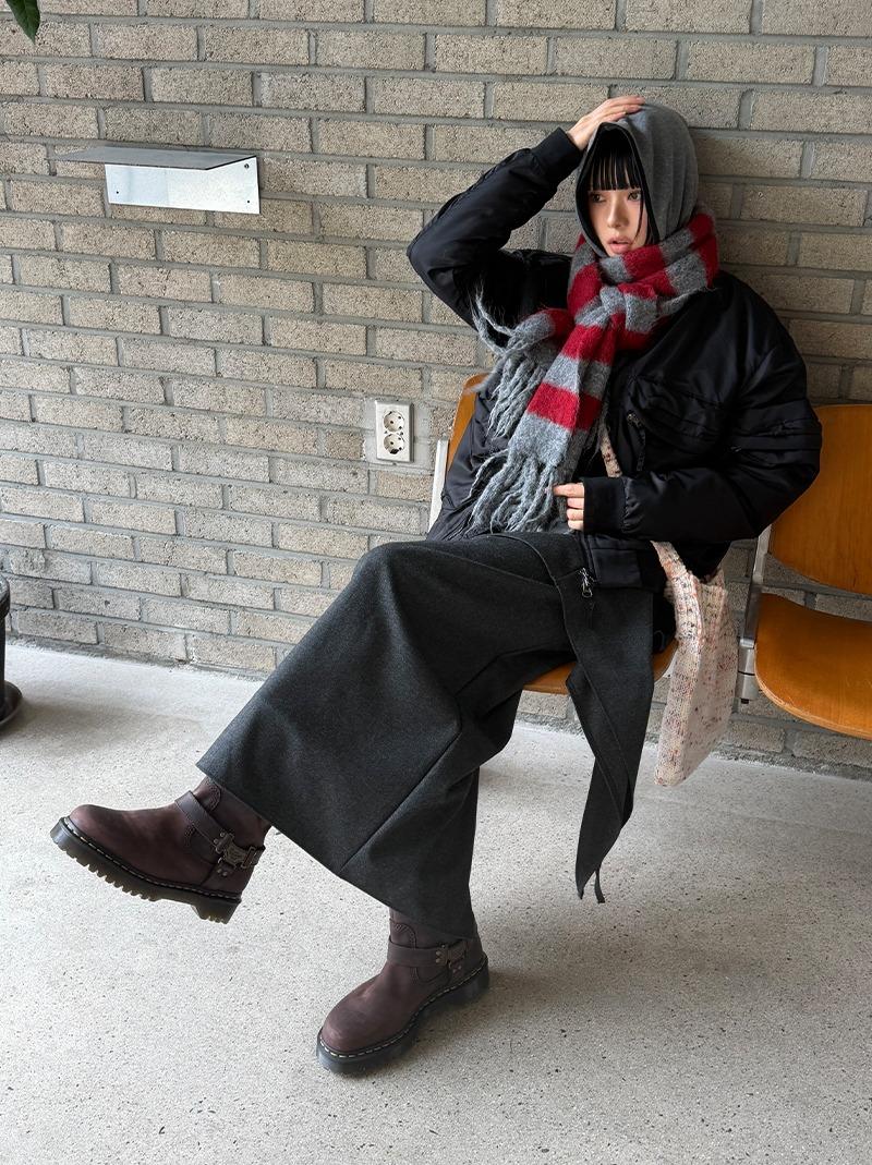 아케 (*당일발송) SOFT STRIPE MUFFLER (5color!)