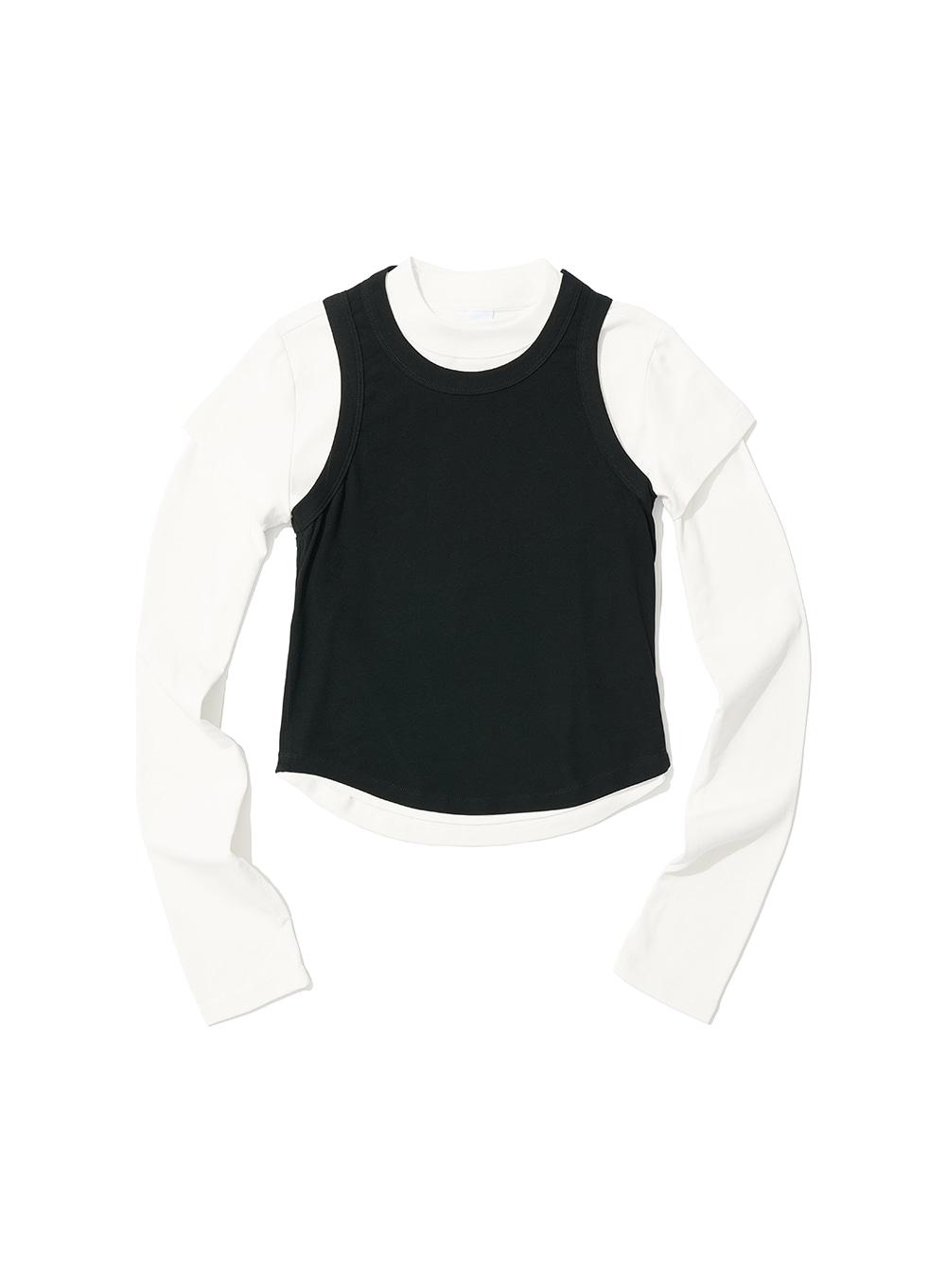 [WOMEN] 3WAY LAYERED TOP_WHITE