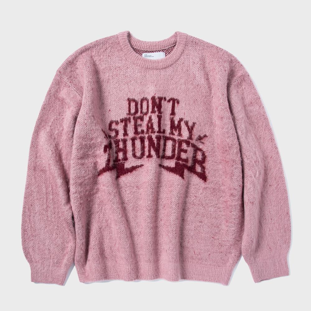 THUNDER 브러쉬드 니트 - 핑크 [9/27 예약 배송]