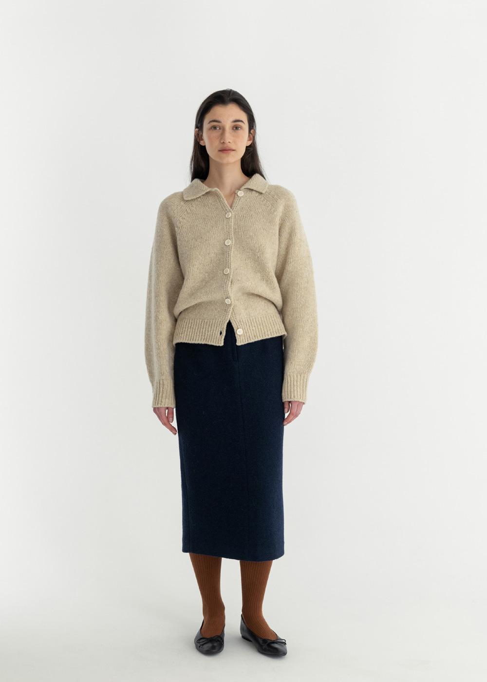 Tweed Skirt by SATOH-YOSHI (navy)