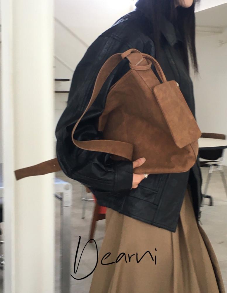 (10월중순발송)디어니 가방  dearni 폴쇼퍼백가죽가방(미니지갑포함)