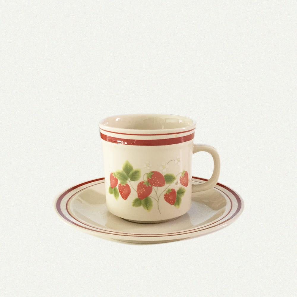 (오아페 빈티지) ONLY ONE 베리 컵앤소서 세트 berries cup & saucer set