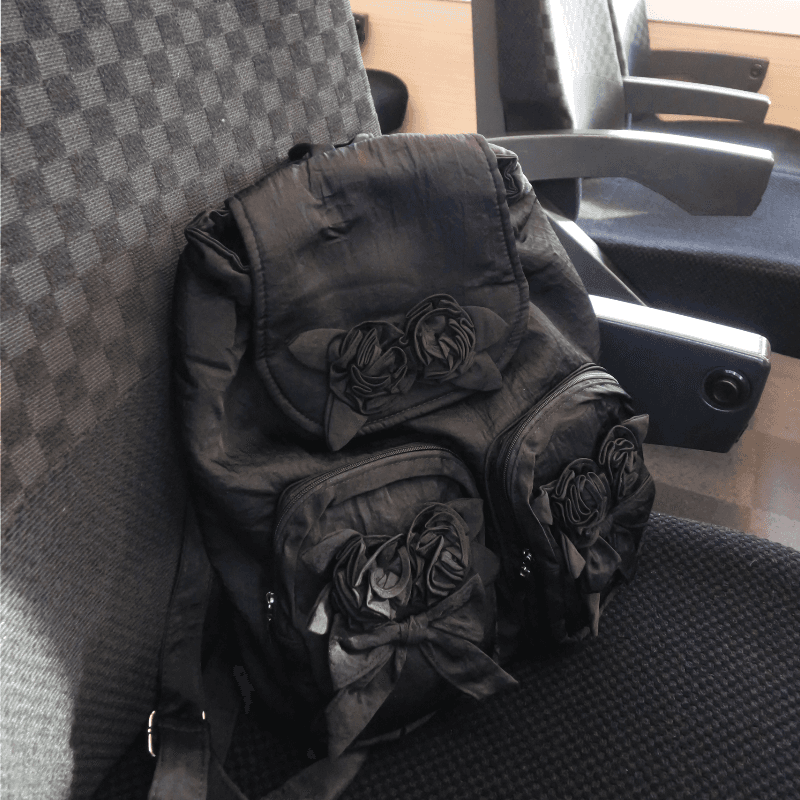padded flower rucksack (2colors)