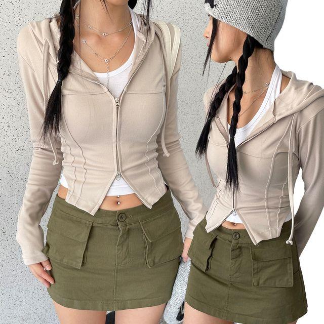 gram line hoodie zip up (3colors)