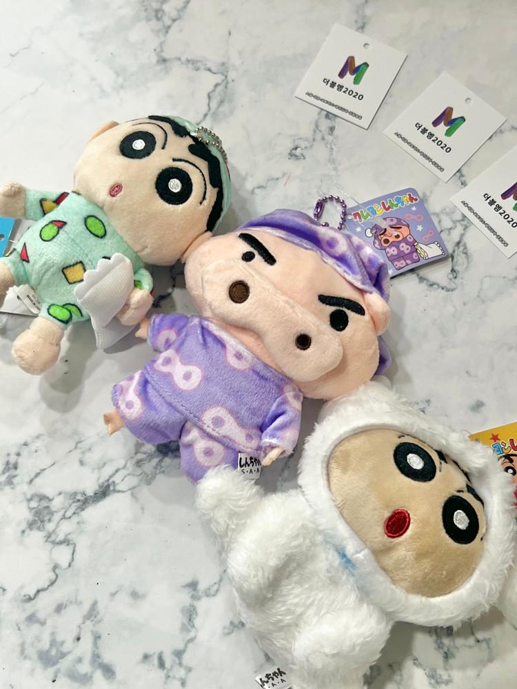 짱구 인형 키링 흰둥이 부리부리대마왕 짱구는못말려 잠옷 키홀더