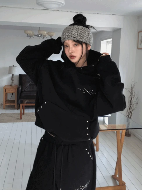 글린트 양기모 스터드 후드