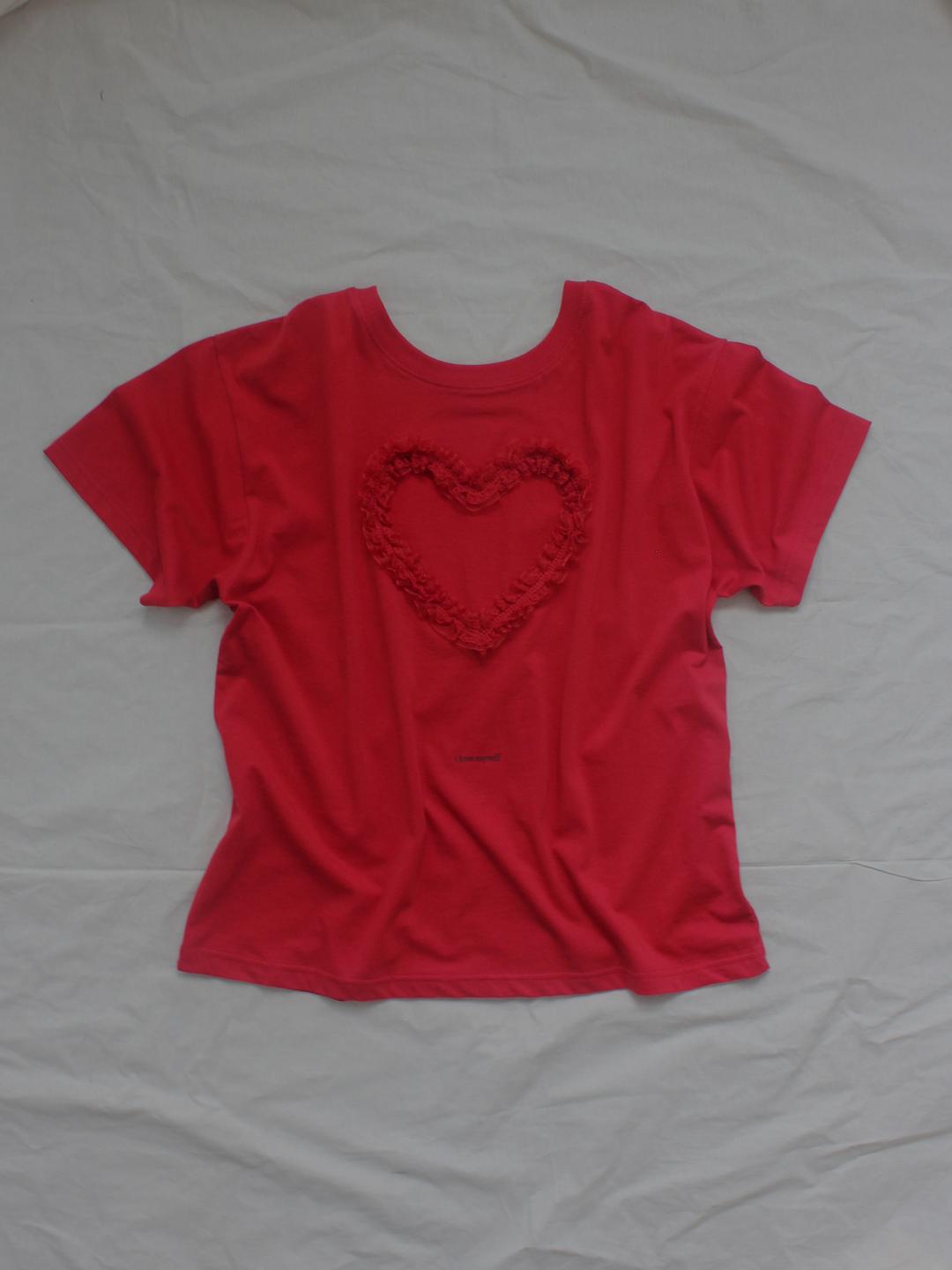 Slogan short sleeved T-shirt, red (over-fit)