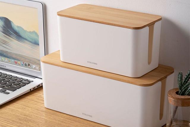 원목 멀티탭 정리함 콘센트커버 전선정리 3size 2colors