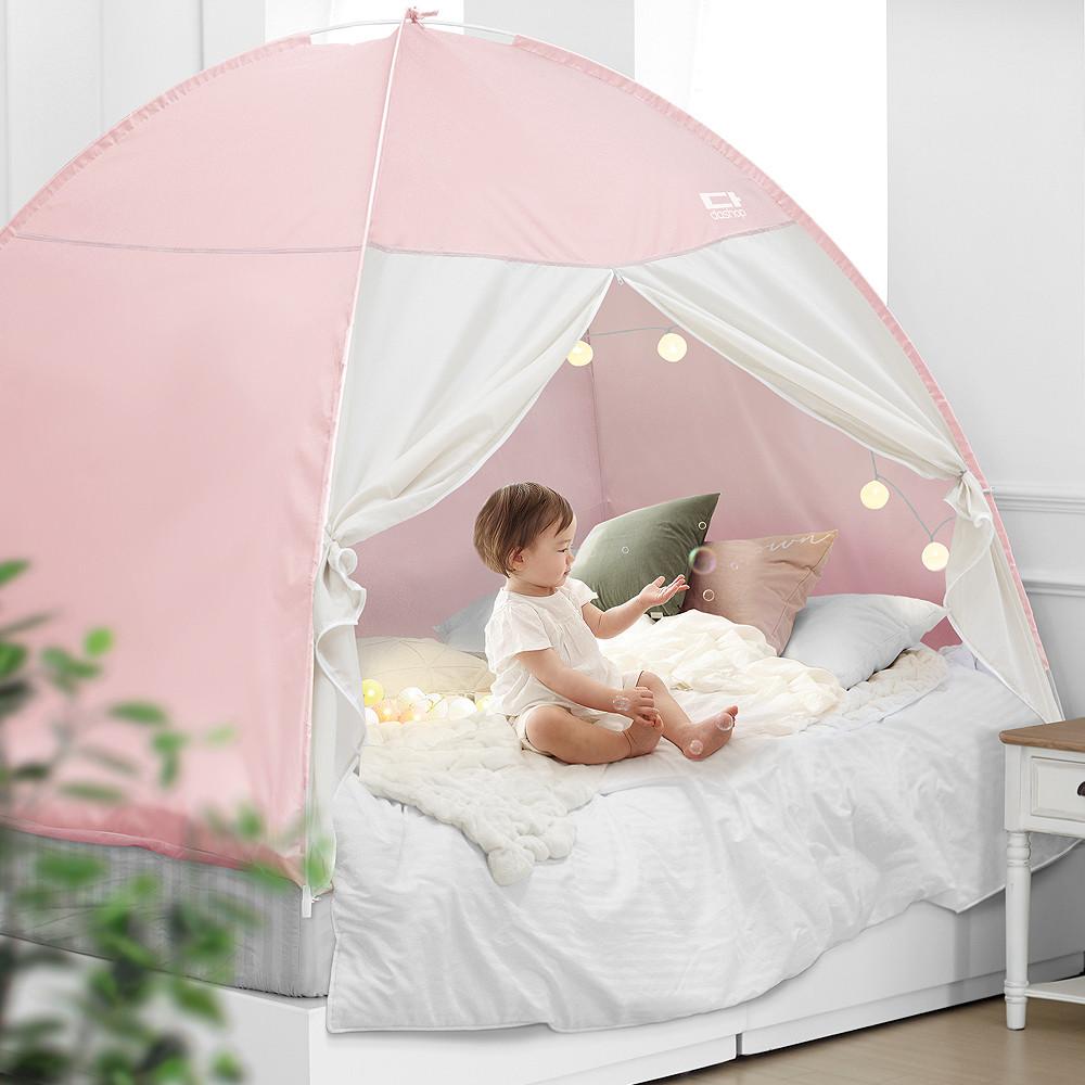 다샵 자동난방텐트 방한 실내 보온 원터치텐트 MORE 핑크 1-2인용