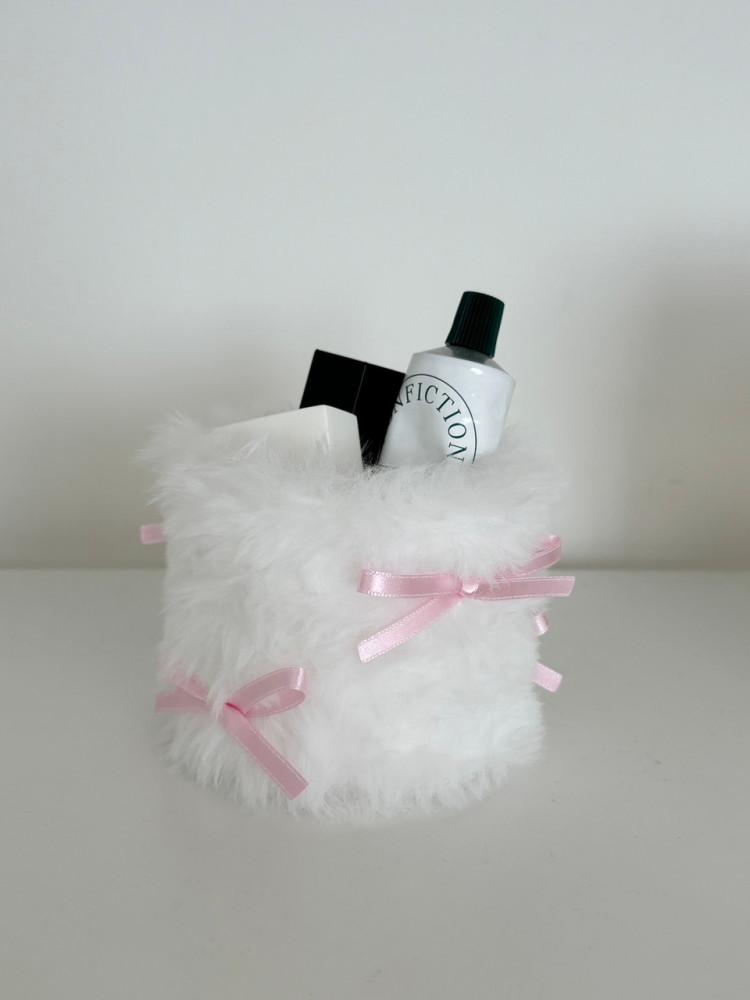 [바로배송] 솜사탕 퍼 리본팟 트레이 (2 Color)