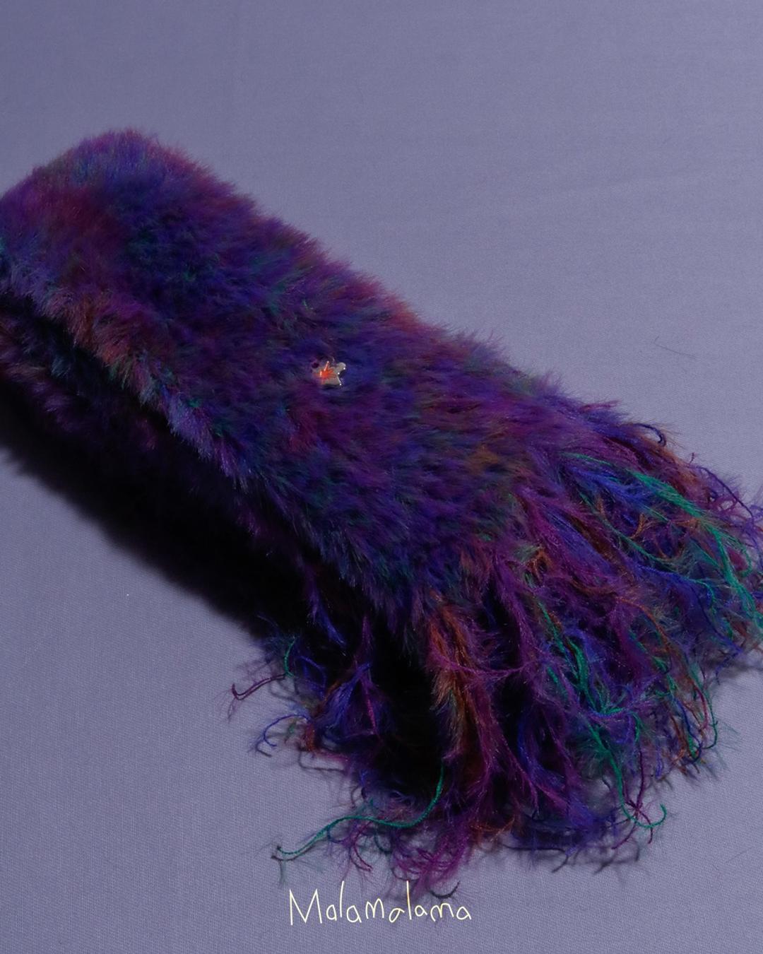 [Malamalama] Angora Mix Muffler -  Purple