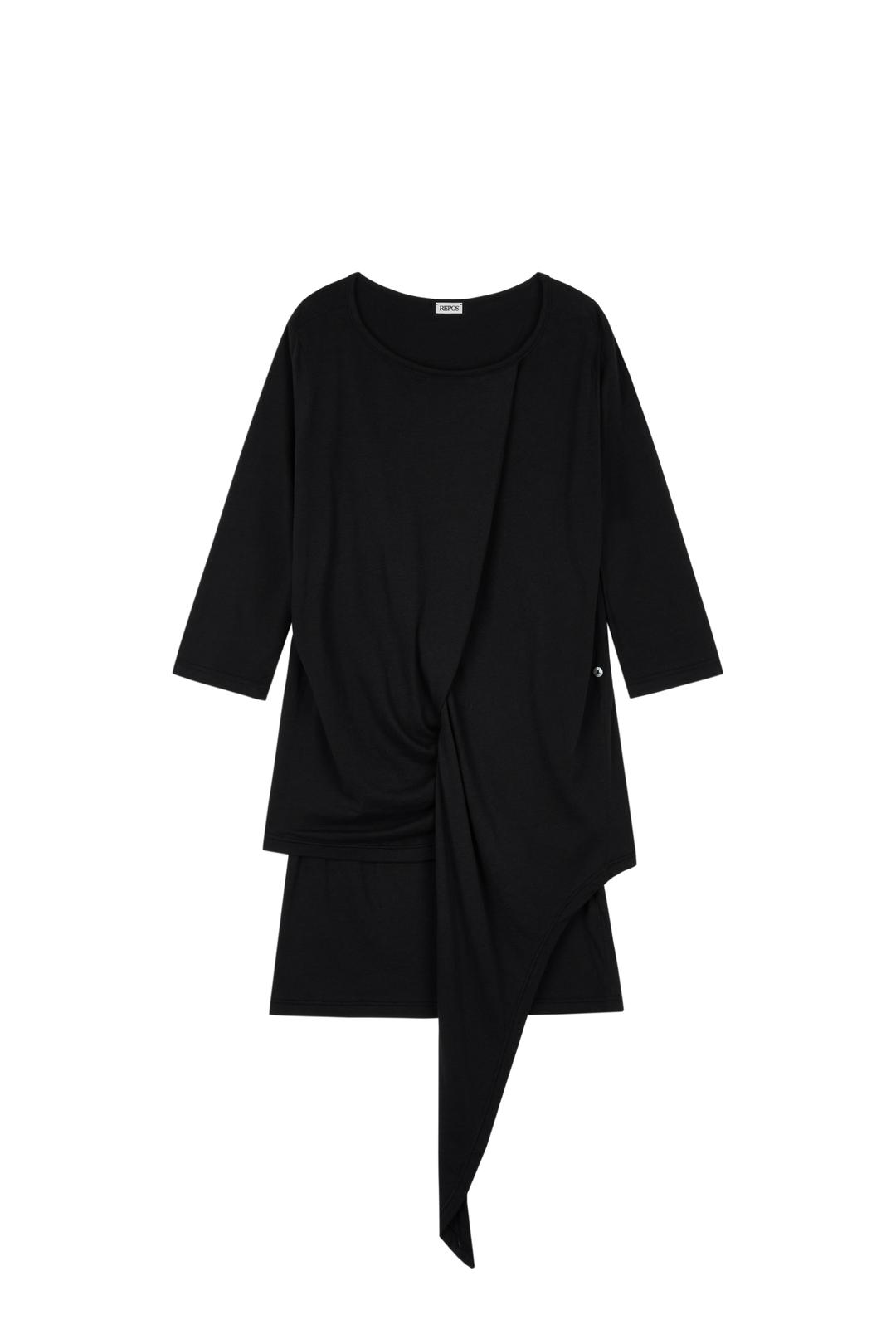 [M size 예약배송 7/9] UNBALANCE WRAP T-SHIRTS (BLACK)