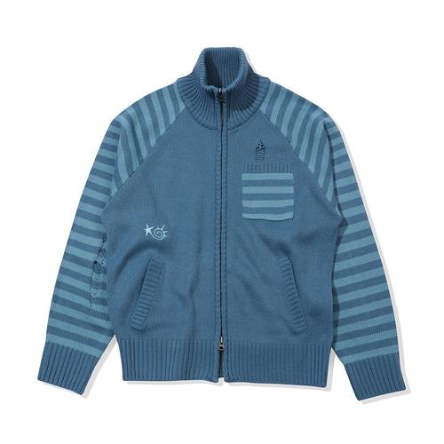Pipi Zip-up Sweater(STONE BLUE)