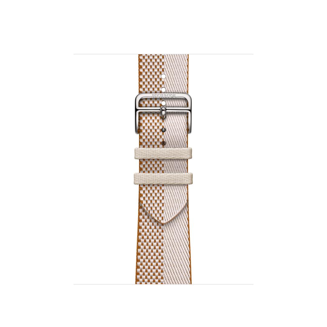 Apple Watch Hermès - 42mm 에크류/에크류 Toile H 더블 쥬