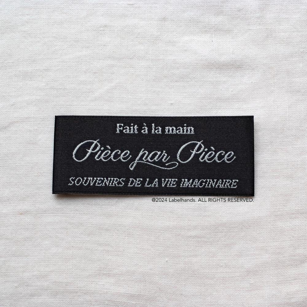더 블랙 직조라벨  vintage noir woven label 핸드메이드라벨