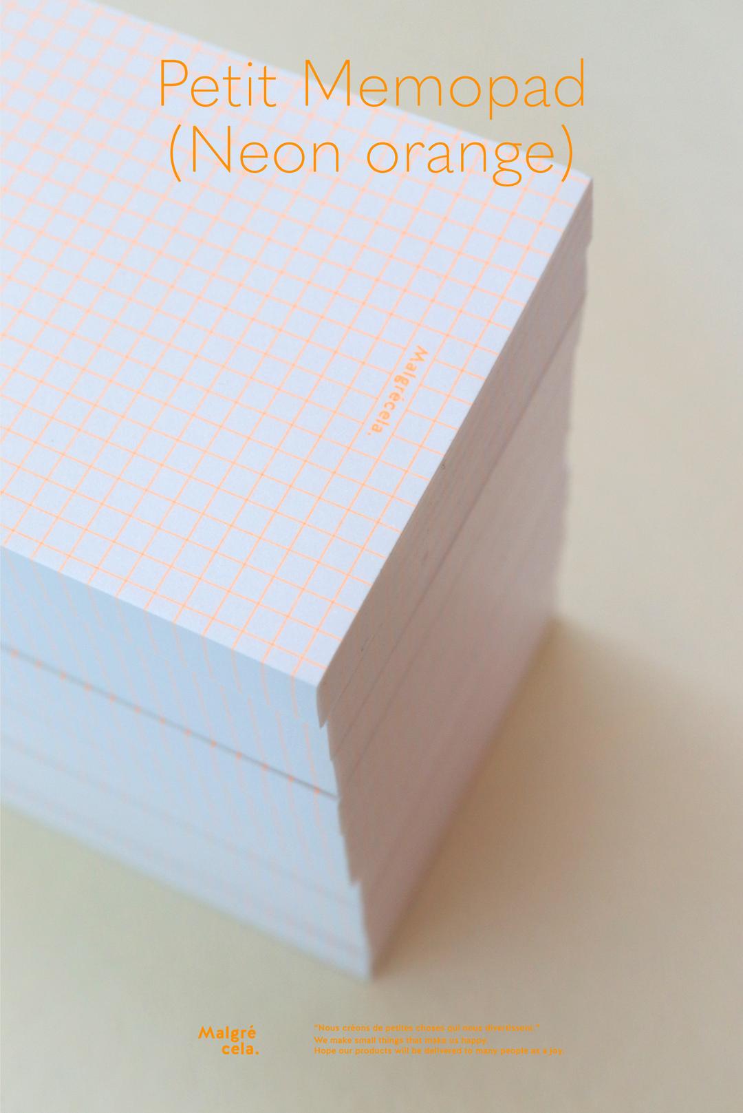 [GOOD BYE] Petit memopad (Neon orange)