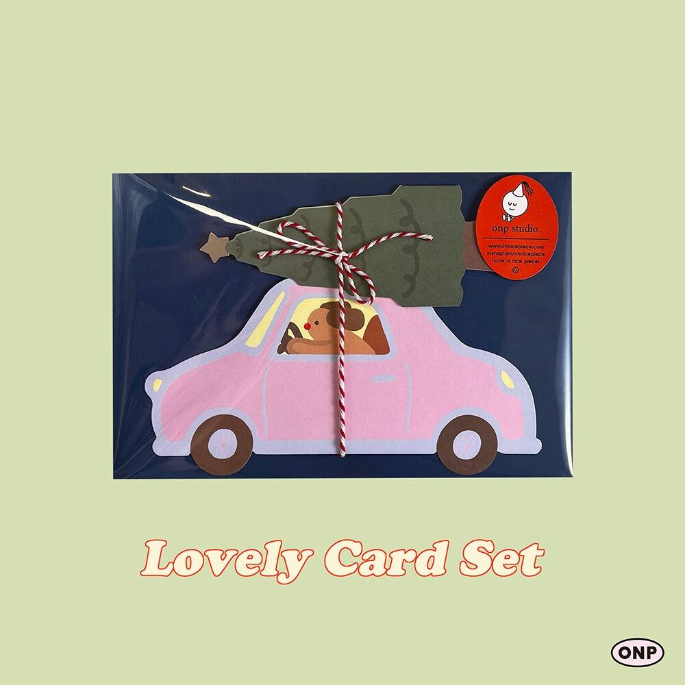 [크리스마스 카드] Go home with tree 카드 세트, 오나이스피스