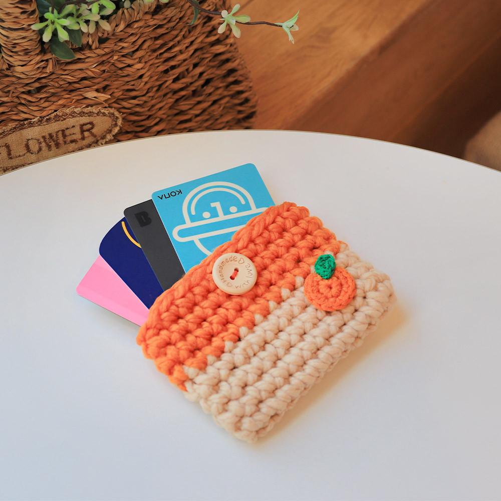 카드지갑 뜨개 핸드메이드 제주감성소품 미니 동전지갑