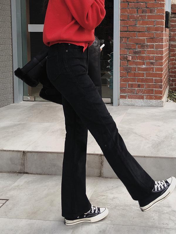 슬로우앤드 [기획특가] 코듀로이 세미부츠컷 윈터팬츠 - 3 size